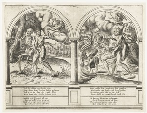 De zondige Mens door Gods toorn tot de hel gedreven