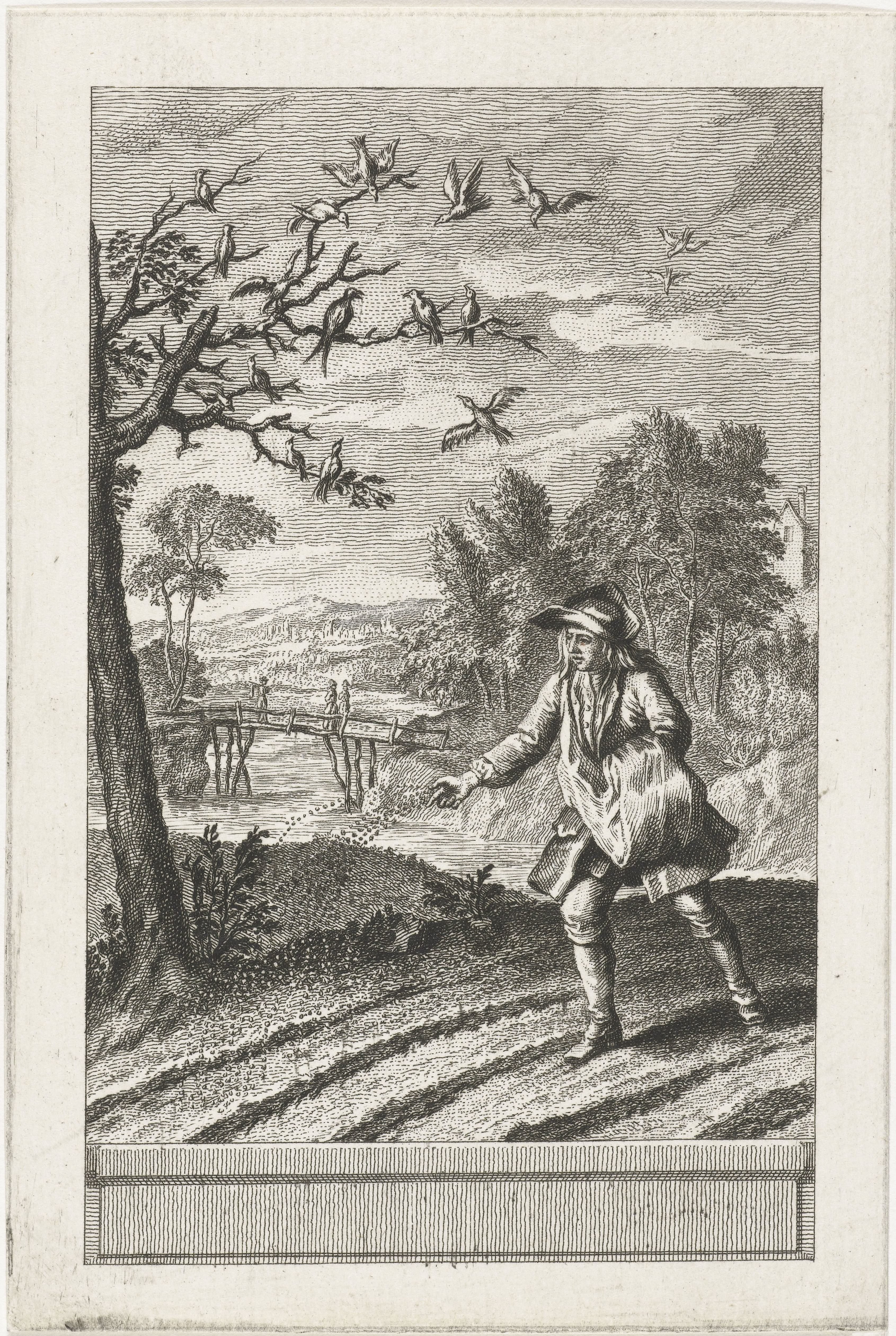 De zwaluwen en de vogeltjes by Abraham Delfos
