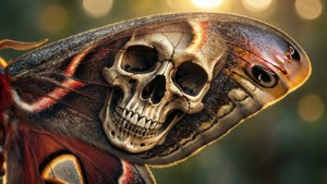 Death Moth Wing Skull Macro