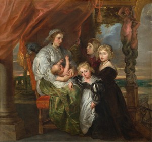 Deborah Kip, Wife of Sir Balthasar Gerbier, and Her Children