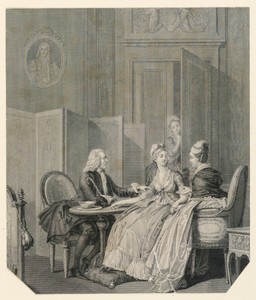 Déclaration de la Grossesse, Plate 13 from "Monument de Costume"