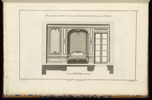 Decoration de lambris avec un renfoncement en Niche pour un Boudoir