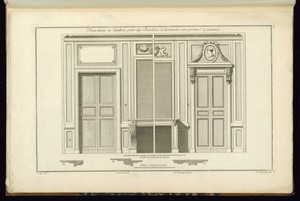 Décorations de Lambris pour des Chambres à cheminées avec portes à placard