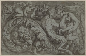 Decorative Panel with Mythological Figures