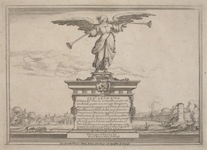 Dedication Page with Statue of Fama