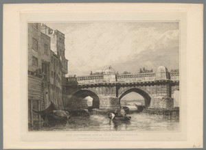 Deel van de London Bridge richting Southwark, 1831