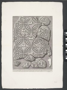 Deel van het ornamentele plafond van graftombe