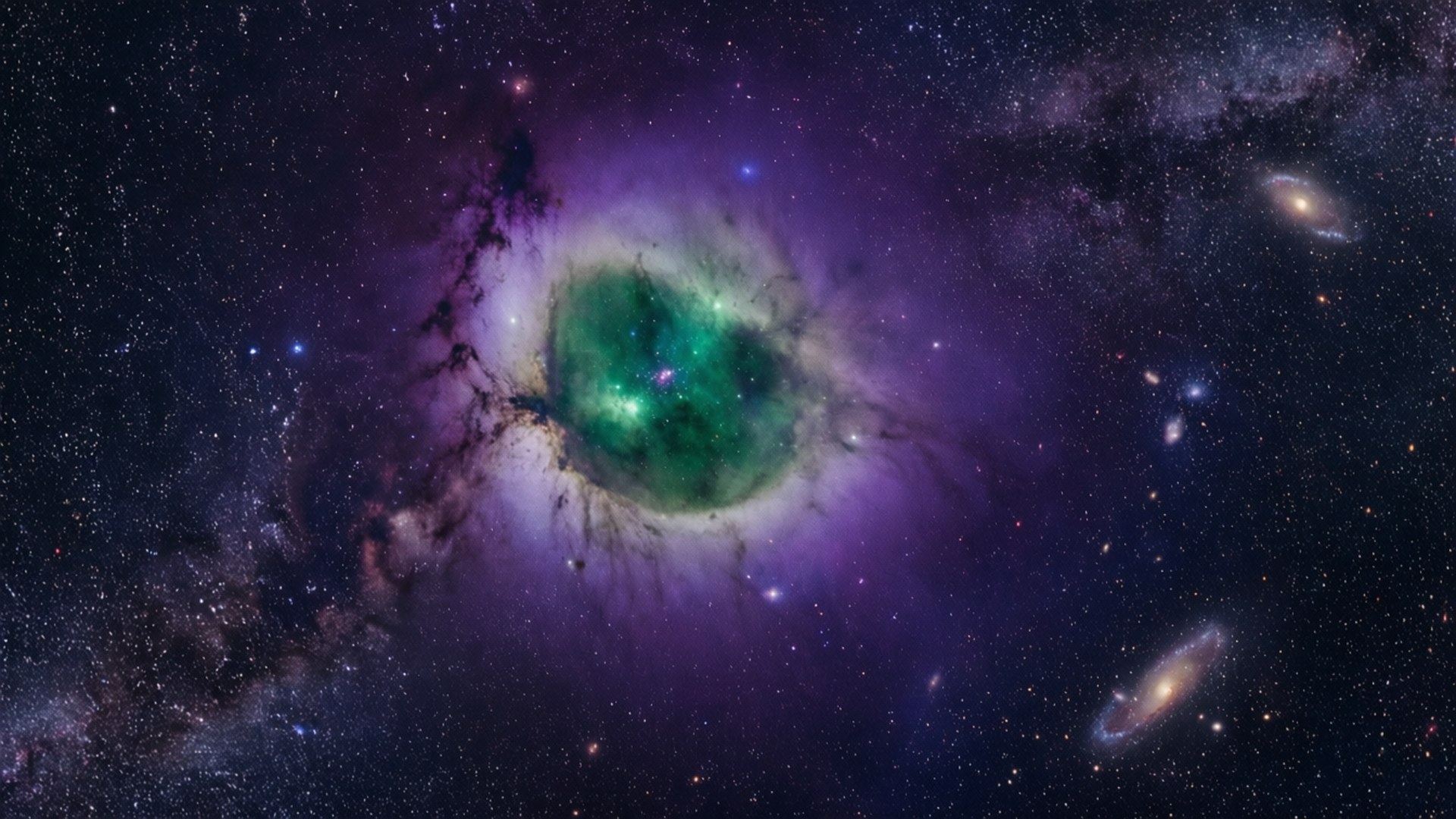 Deep Space Nebula Vista by Wallpapers.art Studio