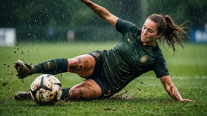 Defensive Slide in Rain
