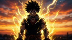 Deku Sunset Silhouette
