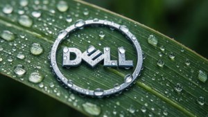 Dell Logo Water Droplet Leaf