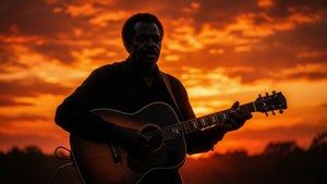 Delta Sunset Silhouette