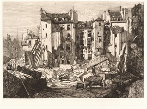 Demolition for the Opening of the rue des Ecoles (Demolitions pour le percement de la rue des Ecoles)