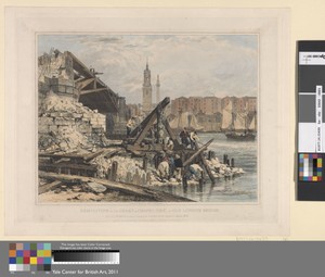 Demolition of the Great or Chapel Pier of Old London Bridge