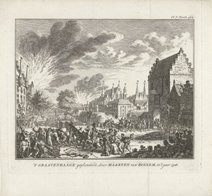 Den Haag geplunderd onder leiding van Maarten van Rossum, 1528