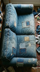 Denim Sofa Top View