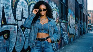 Denim Vibes Rihanna