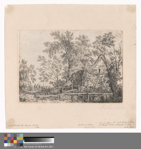Derelict Cottage in Landscape with Figures