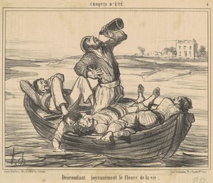 Descendant joyeusement le fleuve de la vie