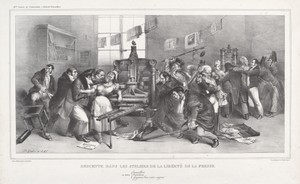 Descente dans les Ateliers de la Liberté de la presse (Raid on the Workshops of the Freedom of the Press)