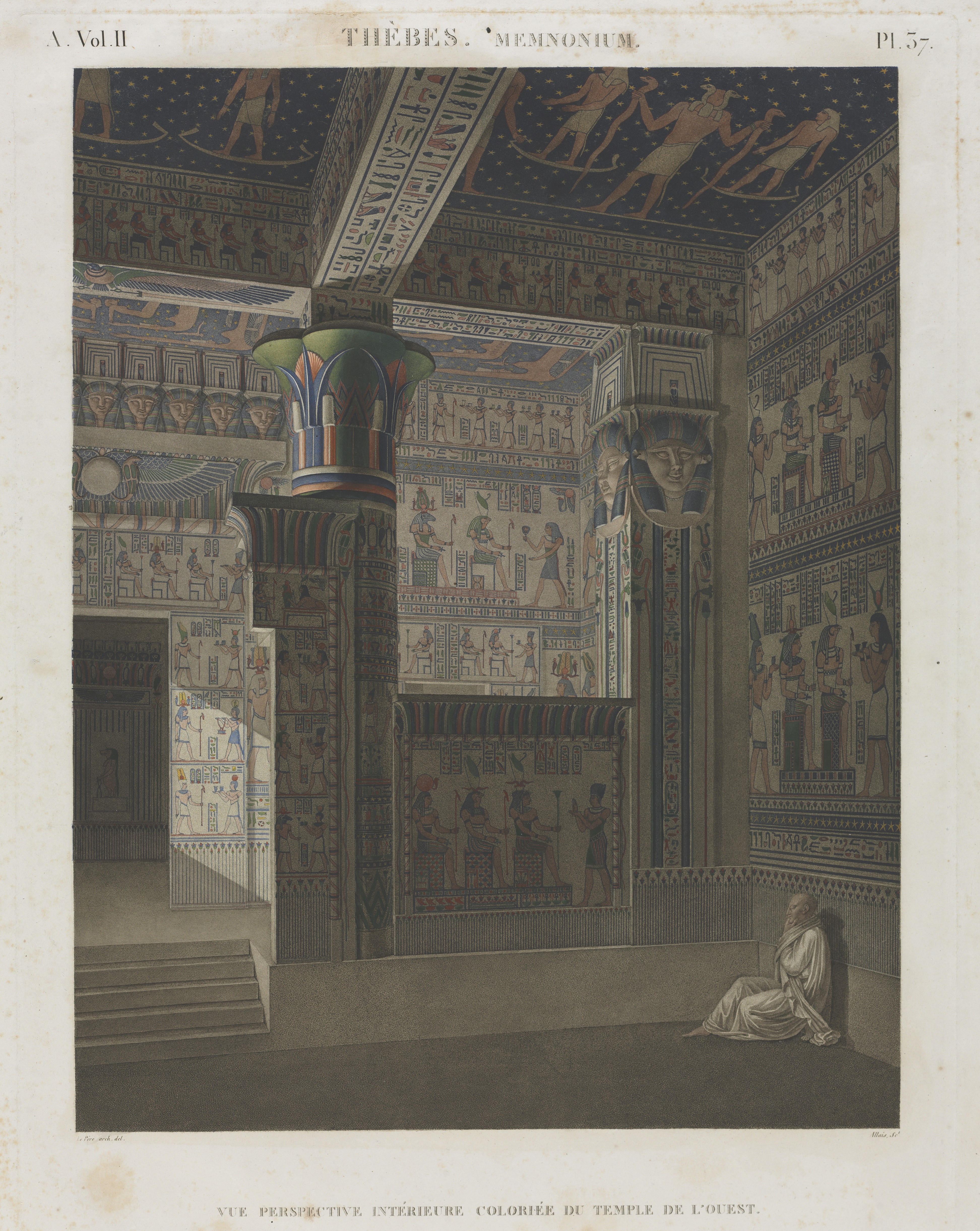 Description of Egypt: Thebes. Memnonium, Vol. II, Pl. 37 by Louis Jean Allais