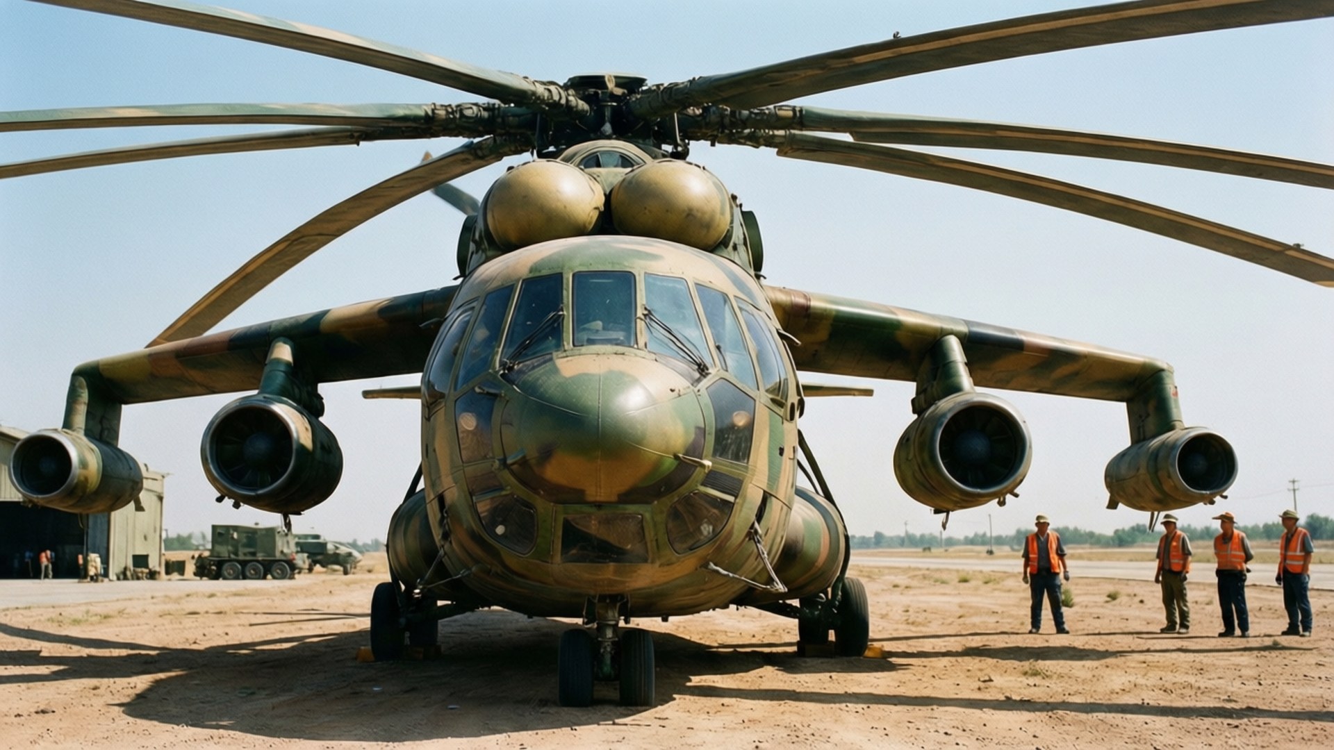 Desert Airfield Giant by Wallpapers.art Studio