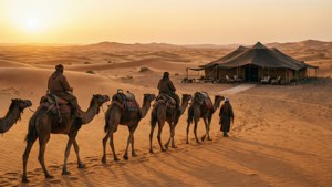 Desert Camel Caravan