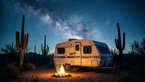 Desert Camping Night
