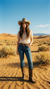 Desert Cowgirl Sunset