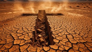 Desert Cracks Cross