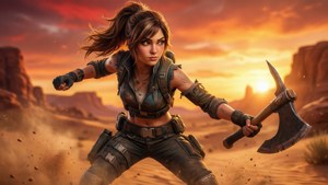 Desert Duel at Dusk