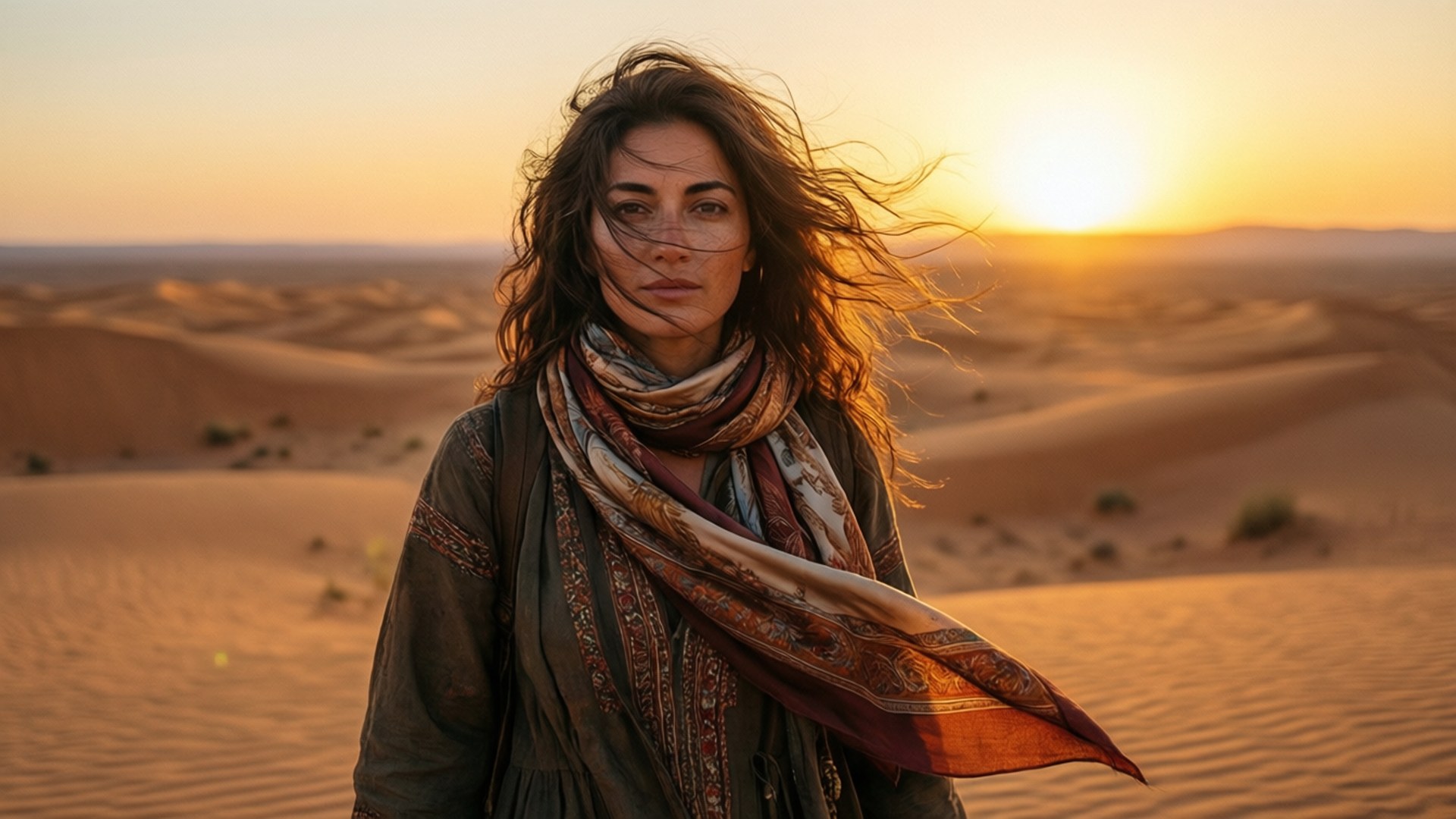Desert Dunes Wanderer by Wallpapers.art Studio