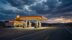 Desert Dusk Gas Station