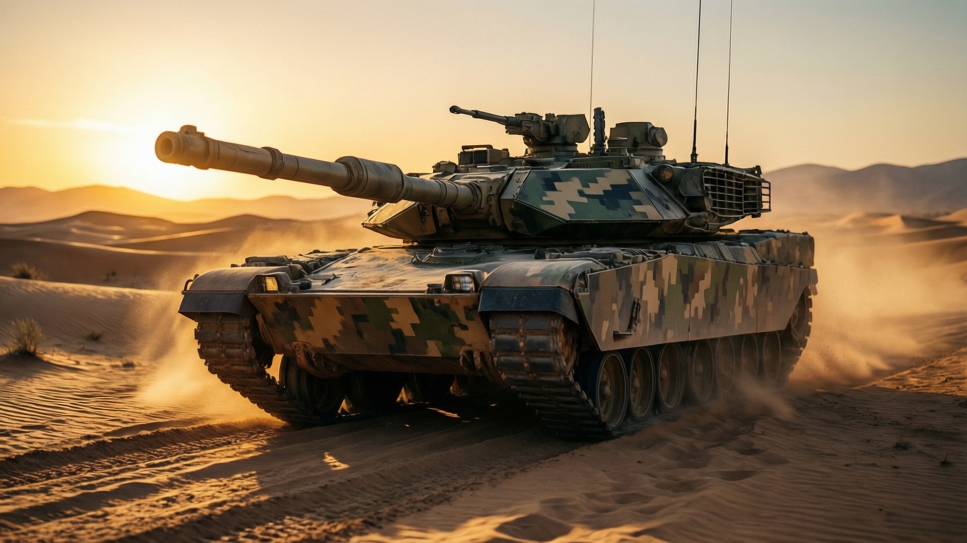 Desert Dusk Patrol by Wallpapers.art Studio