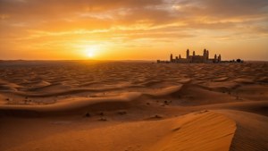 Desert Golden Hour Panorama