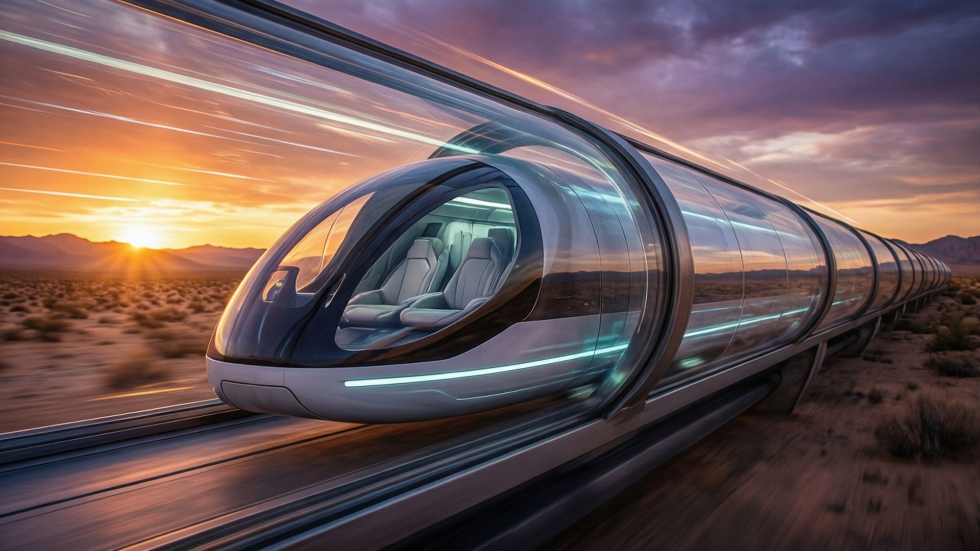 Desert Hyperloop by Wallpapers.art Studio