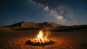 Desert Night Campfire