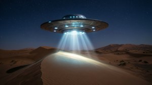 Desert Night UFO Beam