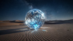 Desert Orb Under Stars
