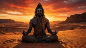 Desert Sunset Adiyogi