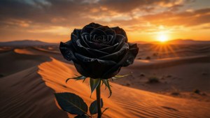 Desert Sunset Black Rose