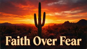 Desert Sunset Faith