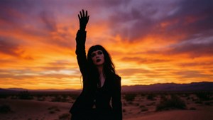 Desert Sunset Silhouette