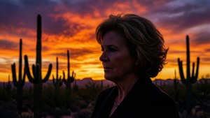 Desert Sunset Silhouette