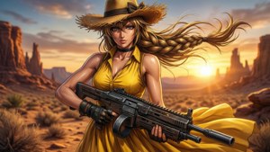 Desert Sunset Standoff