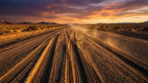 Desert Sunset Tracks