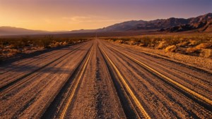 Desert Sunset Tracks
