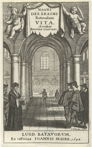 Desiderius Erasmus in kerkinterieur