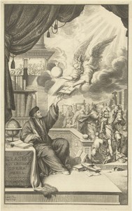 Desiderius Erasmus ontvangt het boek der waarheid