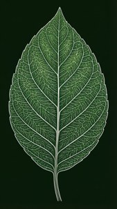 Detailed Leaf Veins Vector